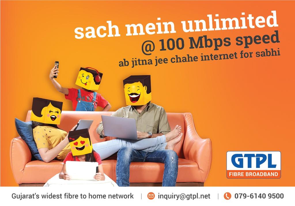 Launch of GPON FTTH at Ahmedabad Sach Mein Unlimited The Company