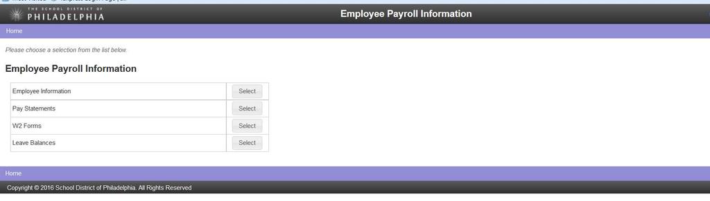 Launch the Payroll Information application.
