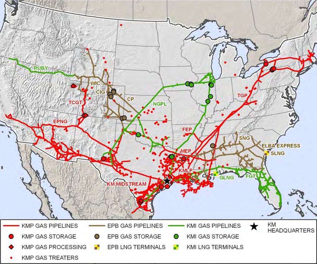 Natural Gas Pipelines Segment Outlook Well-positioned connecting key natural gas resource plays with major demand centers Project Backlog: $2.