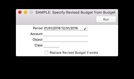select Recalculate' from the operations menu, the revised budget will be calculated to be the same as the original budget.