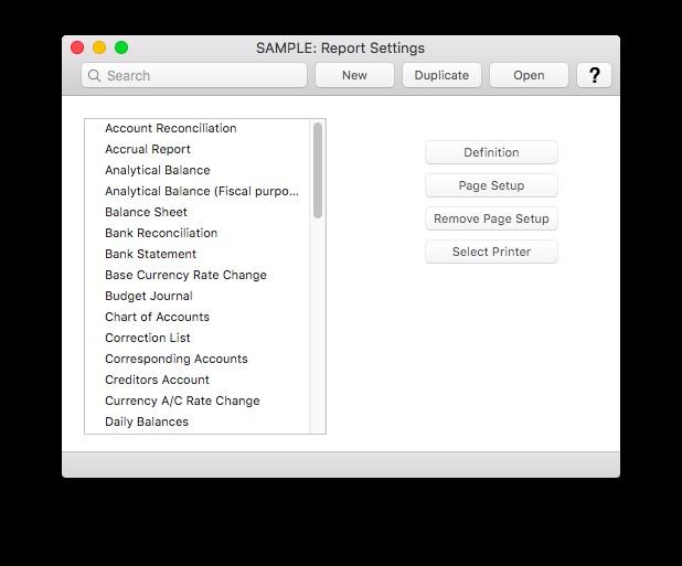 DEFINITION OF REPORTS Report Settings You can change the appearance and format of some General Ledger reports to suit your specifc requirements. This is known as changing the report s defnition.
