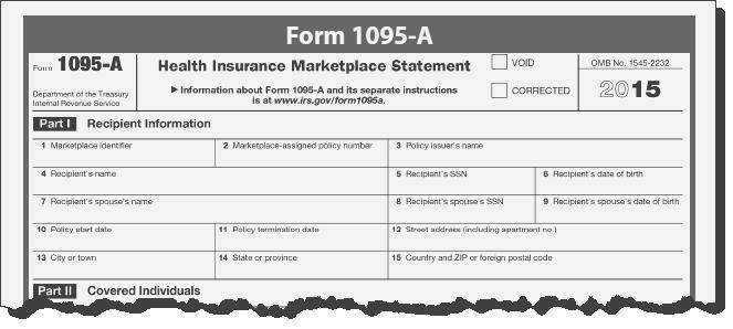 Premium Tax Credit: Form 1095-A Overview A person who purchased insurance through the Marketplace will receive Form 1095-A.