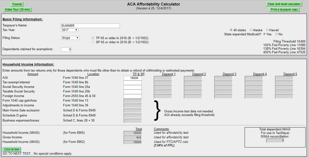 Use the ACA Affordability Calculator.