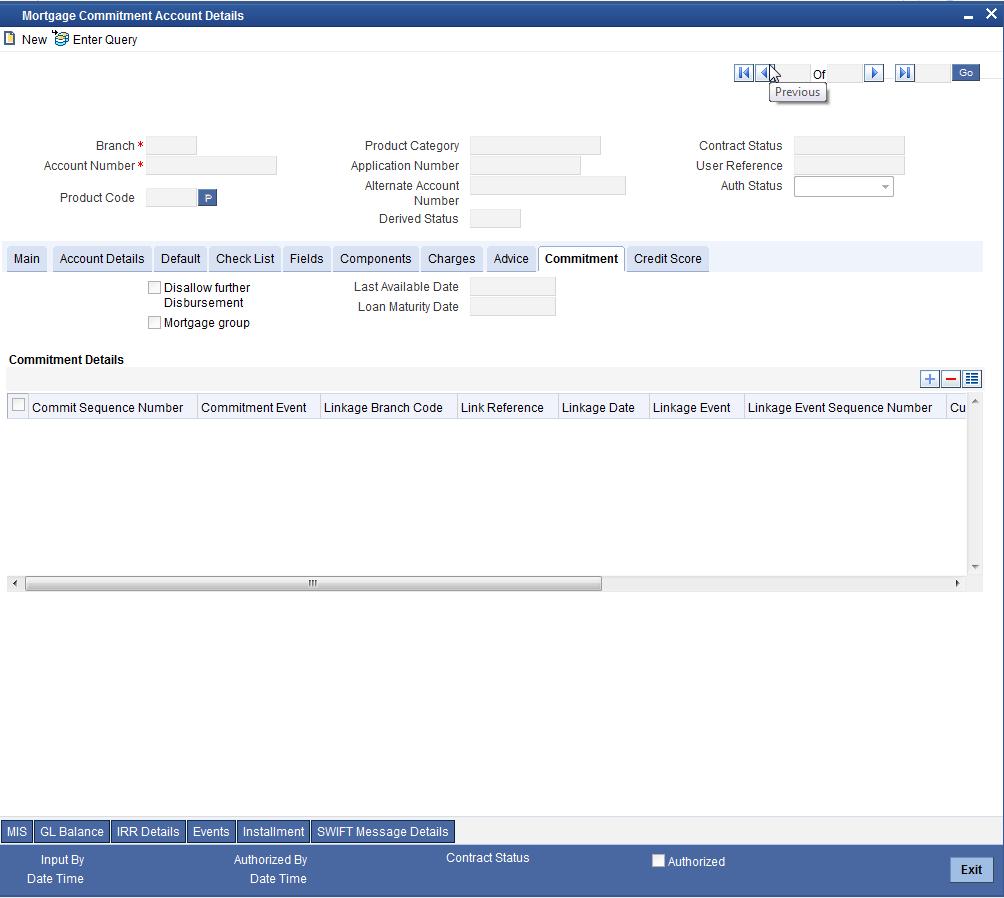 5.5.1 Commitment Tab To view the utilization details of the commitment contract click Commitment tab.