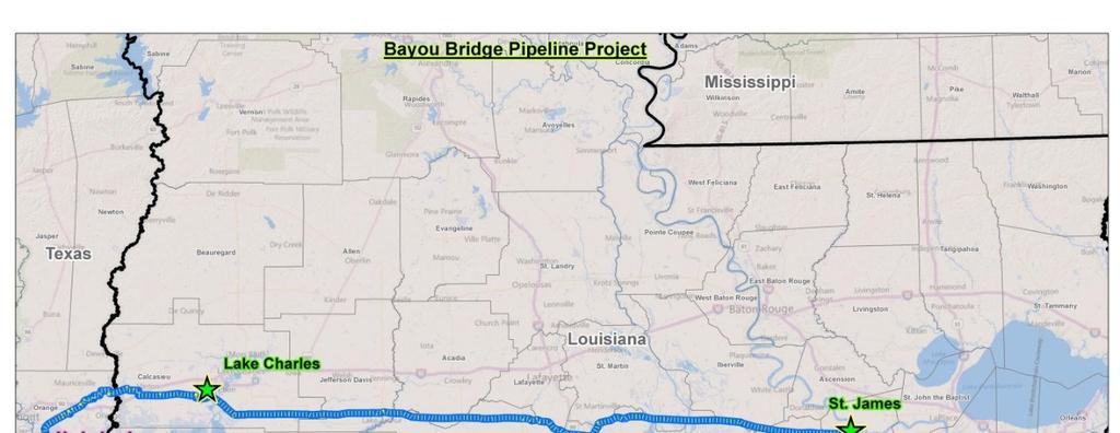 CRUDE OIL SEGMENT-BAYOU BRIDGE PIPELINE PROJECT Project Details Bayou Bridge Pipeline Map Joint venture between