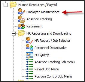 PD Screen 1) Select Employee