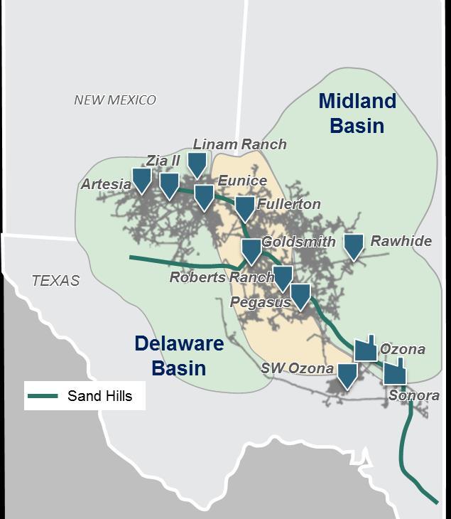 Permian Region Overview DCP Permian Assets Permian Operating Data YTD December 31, 2016 Gas & NGL Gathering Systems (Miles) Active Plant Count Available Plant Capacity (Bcf/d) (1) Total Wellhead