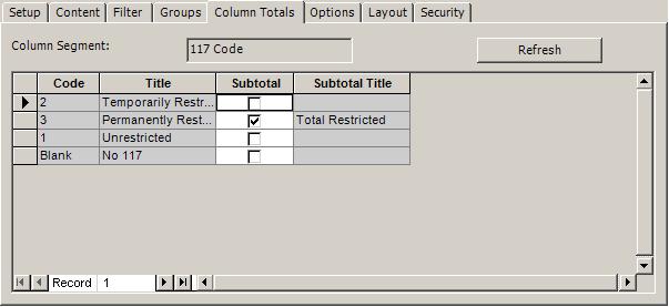 Filter Tab Tips TIP: Non-sequential values may be included or excluded from the report by using the IN and Not IN operators respectively.