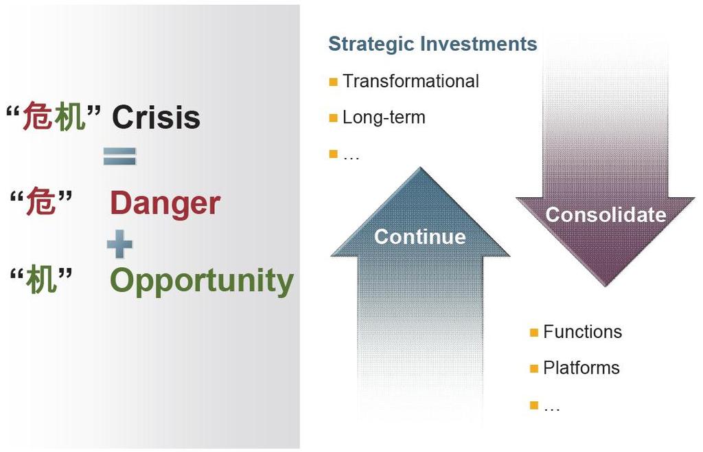 Vsaka ekonomska kriza je obenem tudi priložnost Kriza Strateške investicije