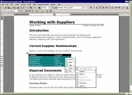 Live Office - integracija z MS Office Live Office omogoča razvoj, prikaz in dostop do poročil in merilnikov v Microsoft PowerPointu, Wordu in Excelu Področja učinkovitosti