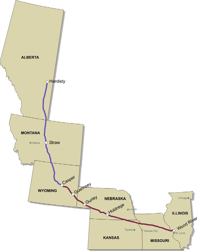 Express Platte Pipeline System KM is system operator, 1/3 owner Express 280 MBbl/d 231 MBbl/d firm contracts thru 2012-15 Excess capacity today Canadian production will fill space over time Primary