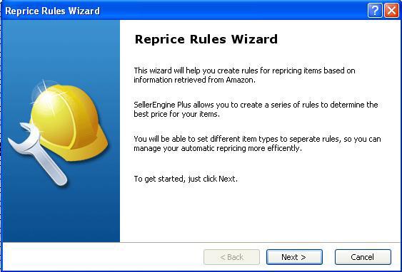 The Reprice Rules Wizard The Reprice Rules Wizard will open; click Next.