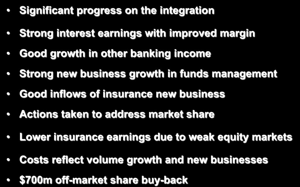 Overview Significant progress on the integration Strong interest