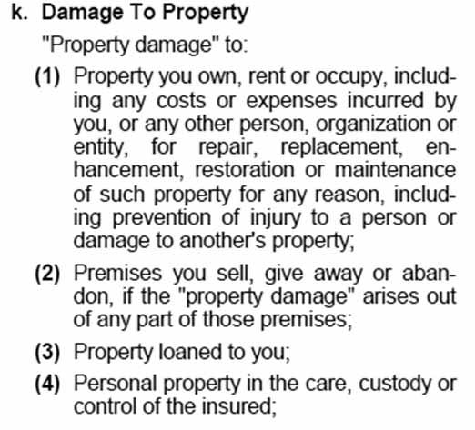 Special Form BOP. glitches property in c/c/c BOP liability excludes.