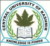 CENTRAL UNIVERSITY OF KASHMIR Transit Campus: Sonwar, Near GB Pant Hospital, Srinagar 190 004 (J&K) Phone: 0194-2468354, 2468357, Website www.cukashmir.ac.in Tender No.: CUKmr/Est/ORS/NG/F.No.317/14/02 Dated: 17.