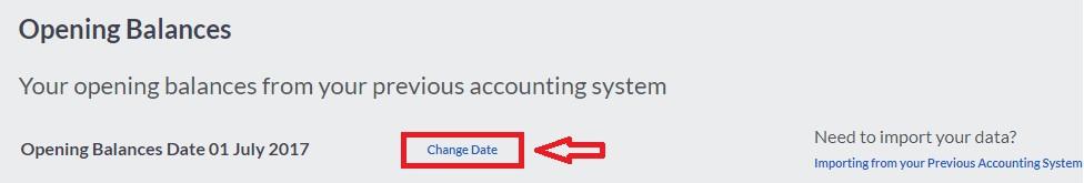 Click Change Date and change the date to your trial balance date.