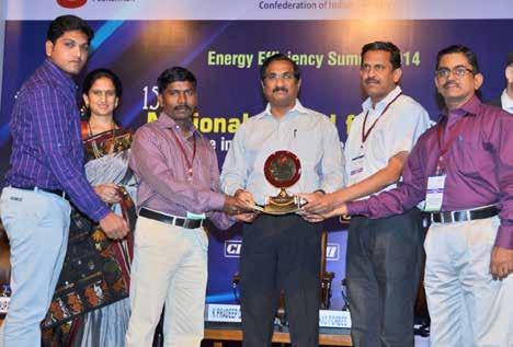 Ramasamy Raja Nagar unit being awarded Energy Efficient Unit for the year