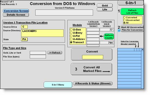 6 Convert Estates and Trusts The DOS 6-in-1 Gold and Lite Version 5 files and Windows I-Tax files may be converted to the new Windows/Mac 6-in-1 application.