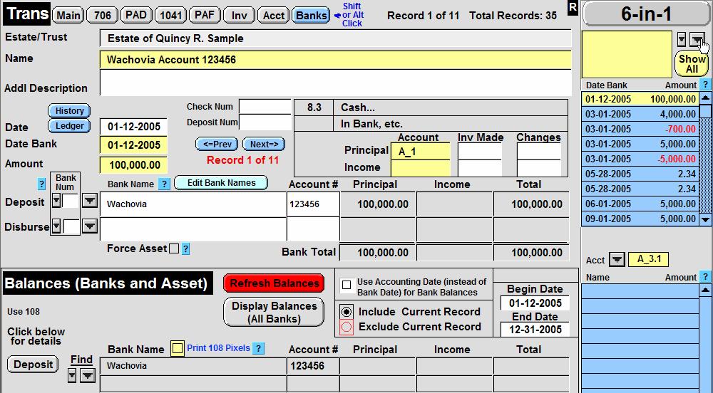 Bank Reports There are two types of detail bank reports: Bank Details Report 1) From any transaction data entry screen, click on the Banks button.