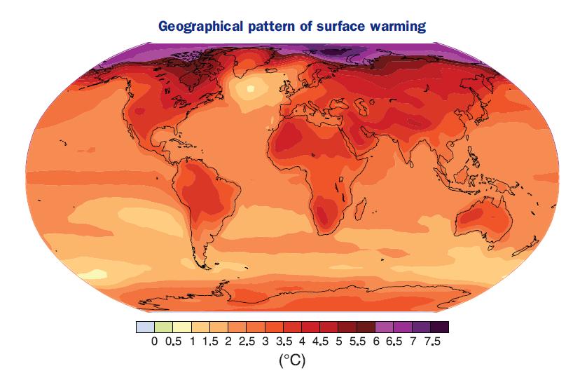 Projected Warming by Late 21 st Century
