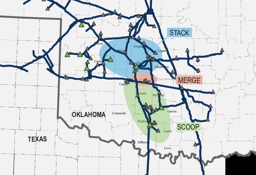 STACK AND SCOOP PLAYS FULL-SERVICE CAPABILITY Natural Gas Liquids Currently gathering approximately 150,000 200,000 bpd of NGLs More than 110 existing plant connections in the Mid-Continent Sterling