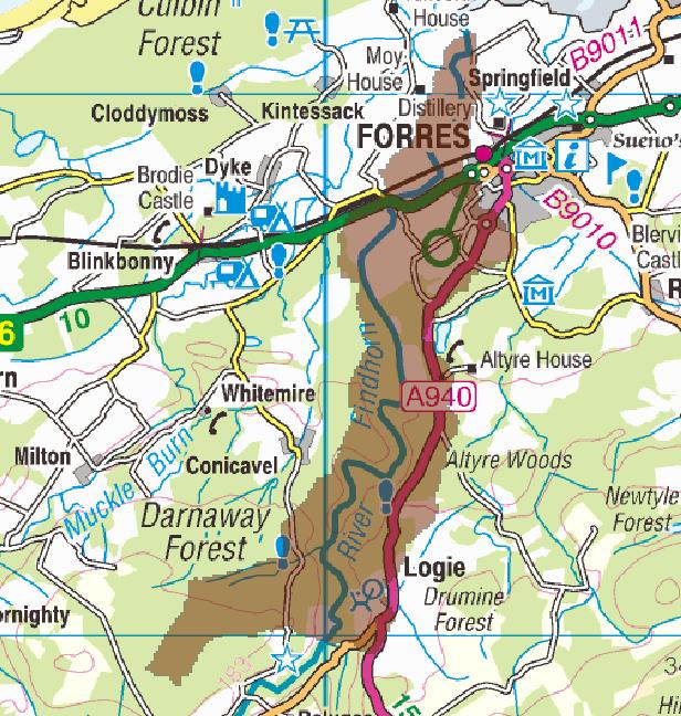 River Findhorn (Potentially Vulnerable Area 05/07) Local Planning District Local authority Main catchment Findhorn, Nairn and The Highland Council, River Findhorn Speyside The Moray Council