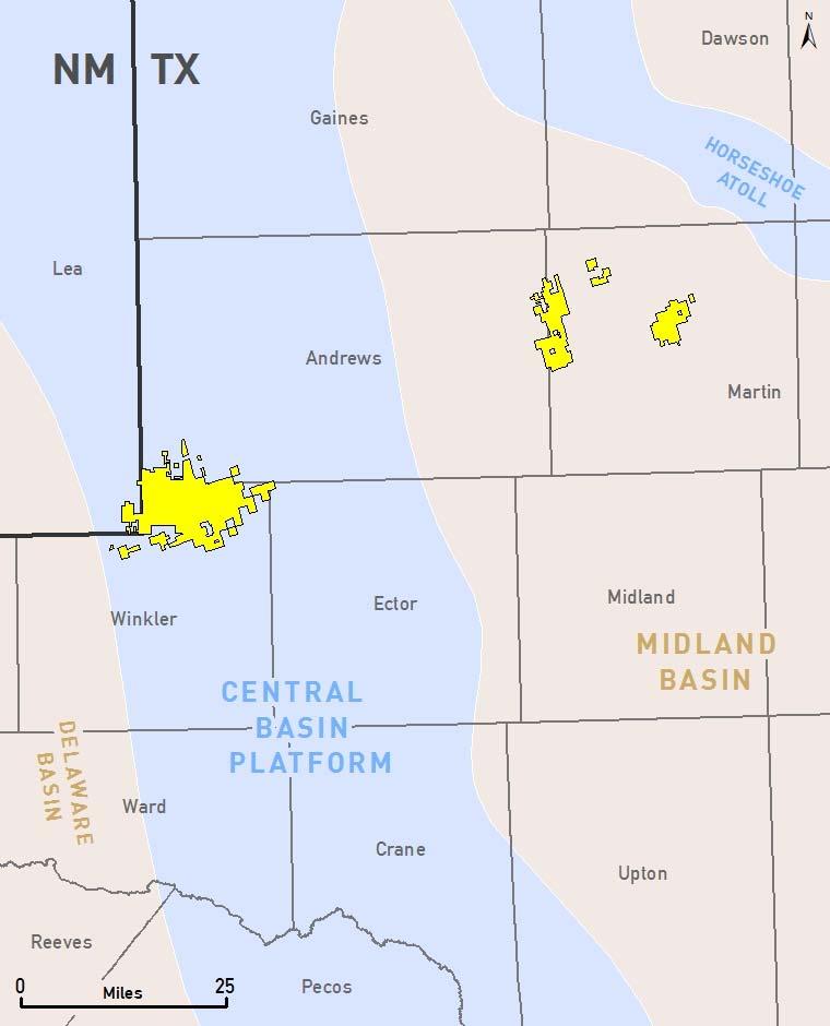 Permian Basin Profile (1) County Line Net acres