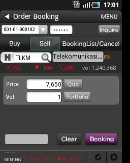 To use this screen, do the same step like Buy order booking. c.