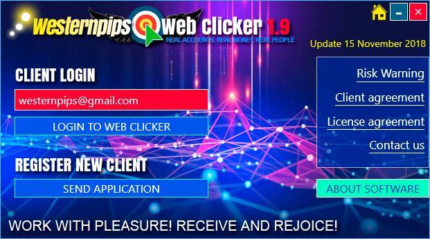 INSTALLATION AND STARTING THE PROGRAM WESTERNPIPS WEB CLICKER 1.9 CUSTOMER IDENTIFICATION: HOW TO OBTAIN A LICENSE To access the program you will need a login and password.