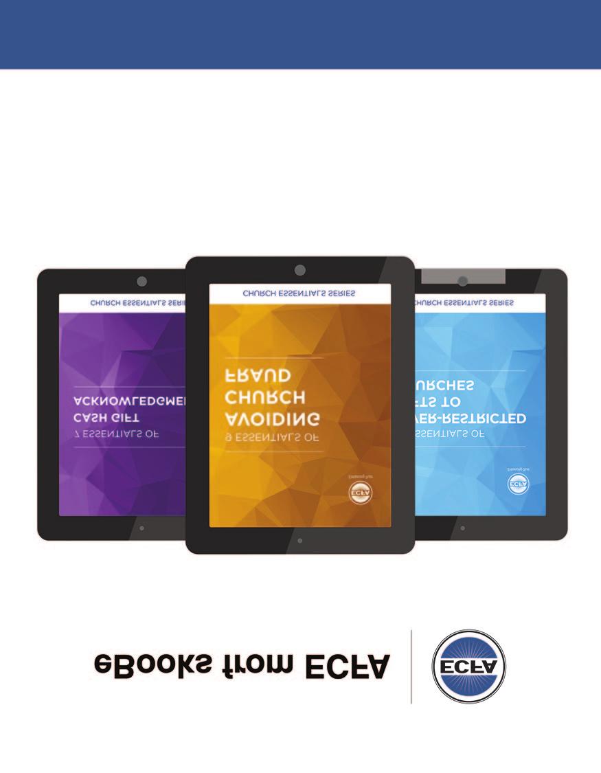 ECFA provides easy-to-read ebooks to help you understand the essentials of Avoiding Fraud, Cash Gift Acknowledgments,