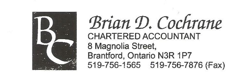 To the Board of Directors of: Brant Food For Thought Independent Auditors' Report I have audited the accompanying financial statements of Brant Food For Thought, which comprise the statement of