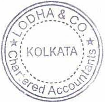 LODHA &CO Chartered Accountants 14 Government Place East. Kollrata 00 069. India Telephone 033-2248-1111/150/40400000 Teletax 033-2248-6960 Email cal(a lodhaco.