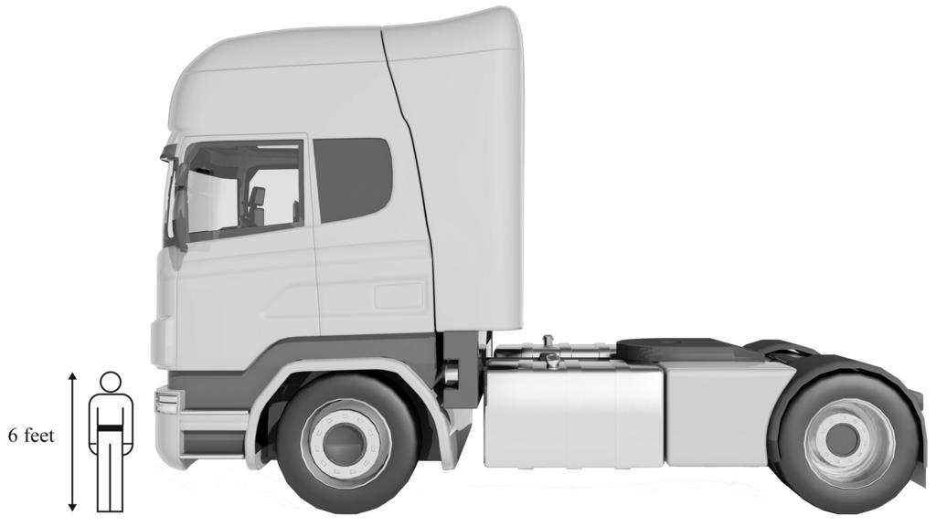 * 14 The picture shows a man standing next to a lorry The man is 6 feet tall. The man wants to drive his lorry under the bridge. The bridge has a height of 5.