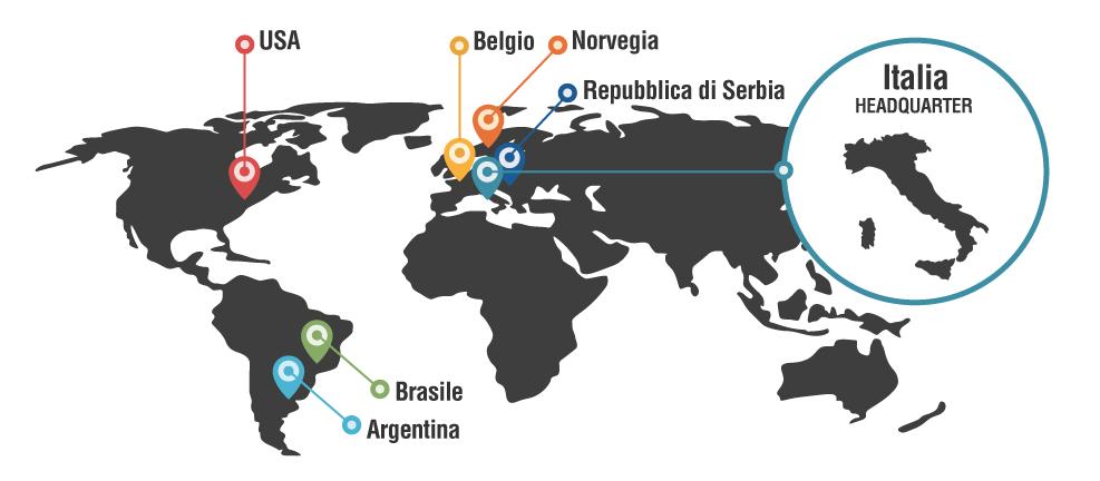7,500 employees, 40 offices throughout Italy, the EU and Latin America and with an agent in the United States, the Group