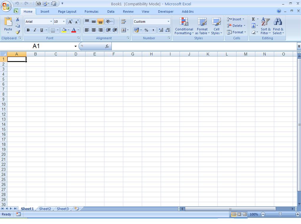 The Excel 2007 interface The Ribbon: Excel is controlled from here.
