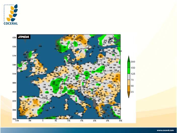 EU 28: Precipitation: Departure from normal