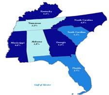 1,750 * *FY17 is Preliminary Data for November. December Alabama 7.1% Southeast Avg 8.