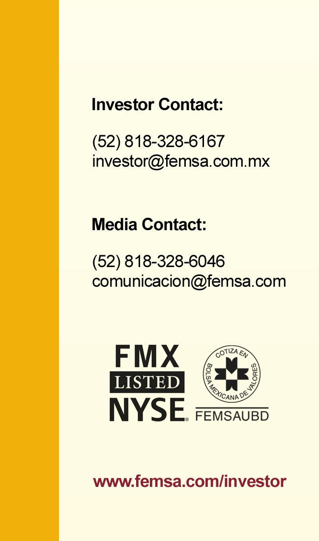 Latin America s Beverage Leader FEMSA Reports Double-Digit Growth in 2006 Total Revenues increased 13.2% to US$ 11.6 billion for full year Monterrey, Mexico, Fomento Económico Mexicano, S.A.B. de C.V.