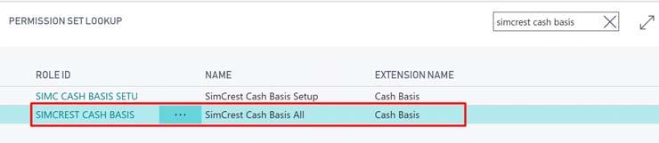 Setup of Cash Basis There are a few steps needed to get Cash Basis to work. Permissions A permission set for Cash Basis is created when the Extension is installed. It s called SIMCREST CASH BASIS.