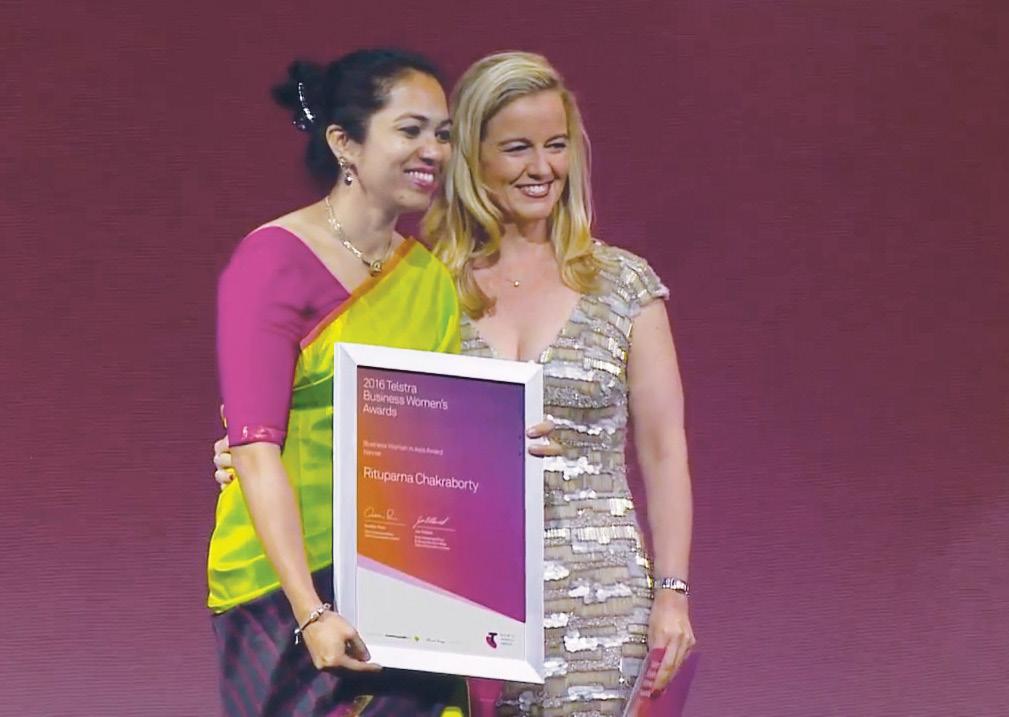 1 for Independent Provident Fund Rituparna Chakraborty, EVP of, received Telstra s Business Woman Award.