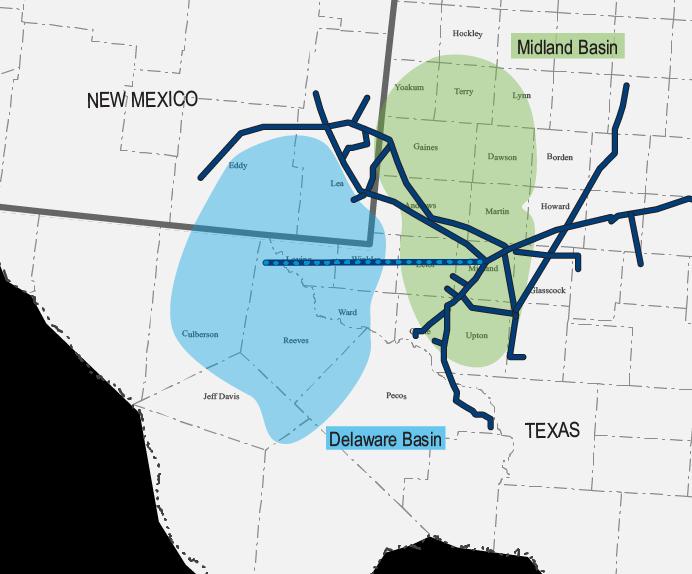W E S T T E X A S L P G E X PA N S I O N EXTENDING REACH INTO PROLIFIC DELAWARE BASIN Approximately 120-mile, 16-inch pipeline extension with initial capacity of 110,000