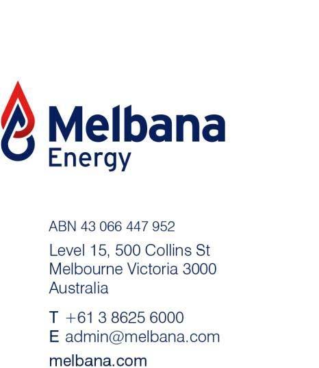 Melbana Energy Limited Exercise of Unlisted Options Highlights: Shareholders exercise 3,141,226 options at $0.