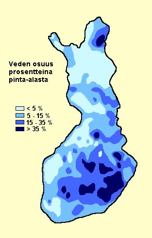 Finland is rich in freshwater About 11 % of