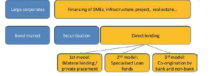 Market structures for direct lending by