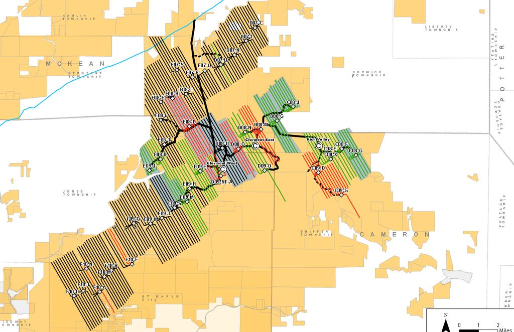 Integrated WDA Development - Upstream Exploration & Production Clermont/Rich Valley Development Map Appalachia CRV Development