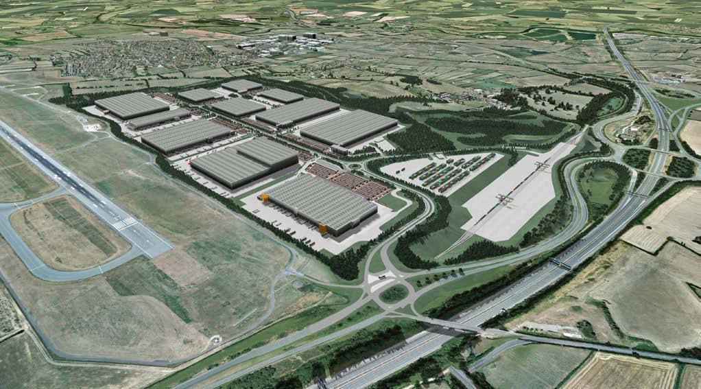 Significant early progress at SEGRO Logistics Park East Midlands Gateway 183m Land and infra costs 1 139m spent Container storage Rail Freight Terminal 322m Construction costs 1 27m spent M1 East