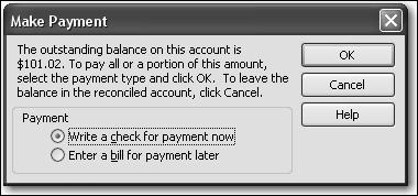 Using other accounts in QuickBooks QuickBooks places a checkmark in the column to the left of each transaction you select. Your Reconcile Credit Card window should resemble the following figure.