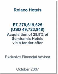 103,000,000 (USD 17,798,514) Pre-IPO financing via convertible loan Value Not Disclosed El Nasr
