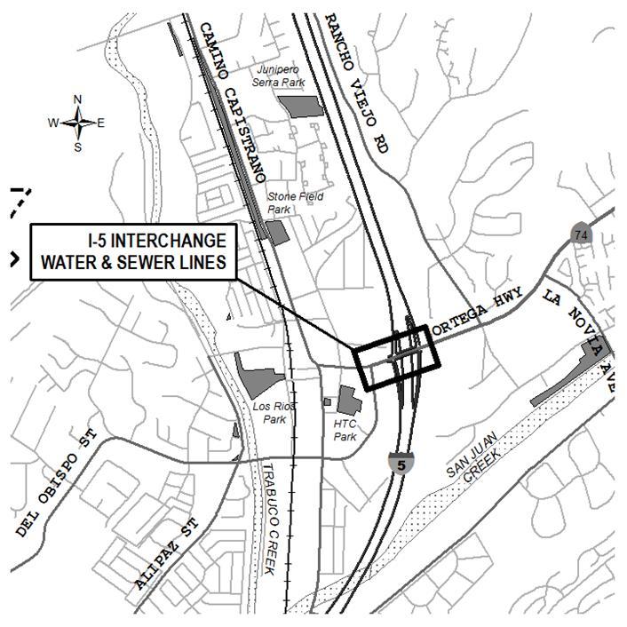Water and Sewer Line Replacement I-5 Interchange, CIP