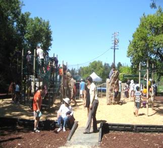 play equipment and by adding exercise stations adjacent to the play area that would provide for a multi-generational activity.